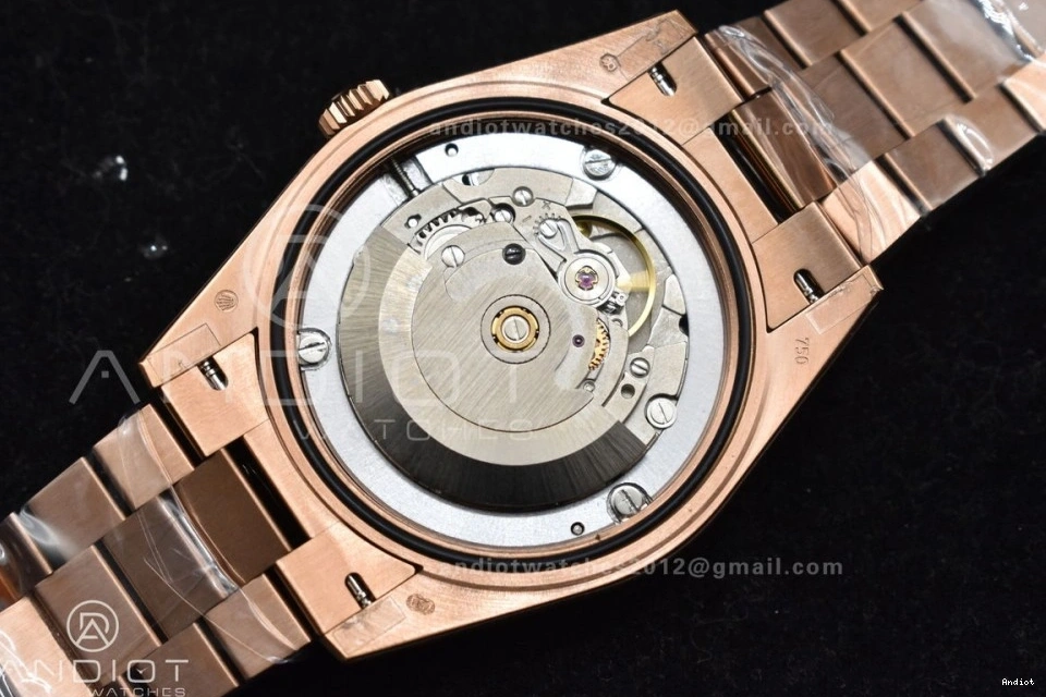 Steel Bracelet Plated 40 RG Markers V2 RG GMF President Crystal A2836 Dial DayDate 904L On 0518